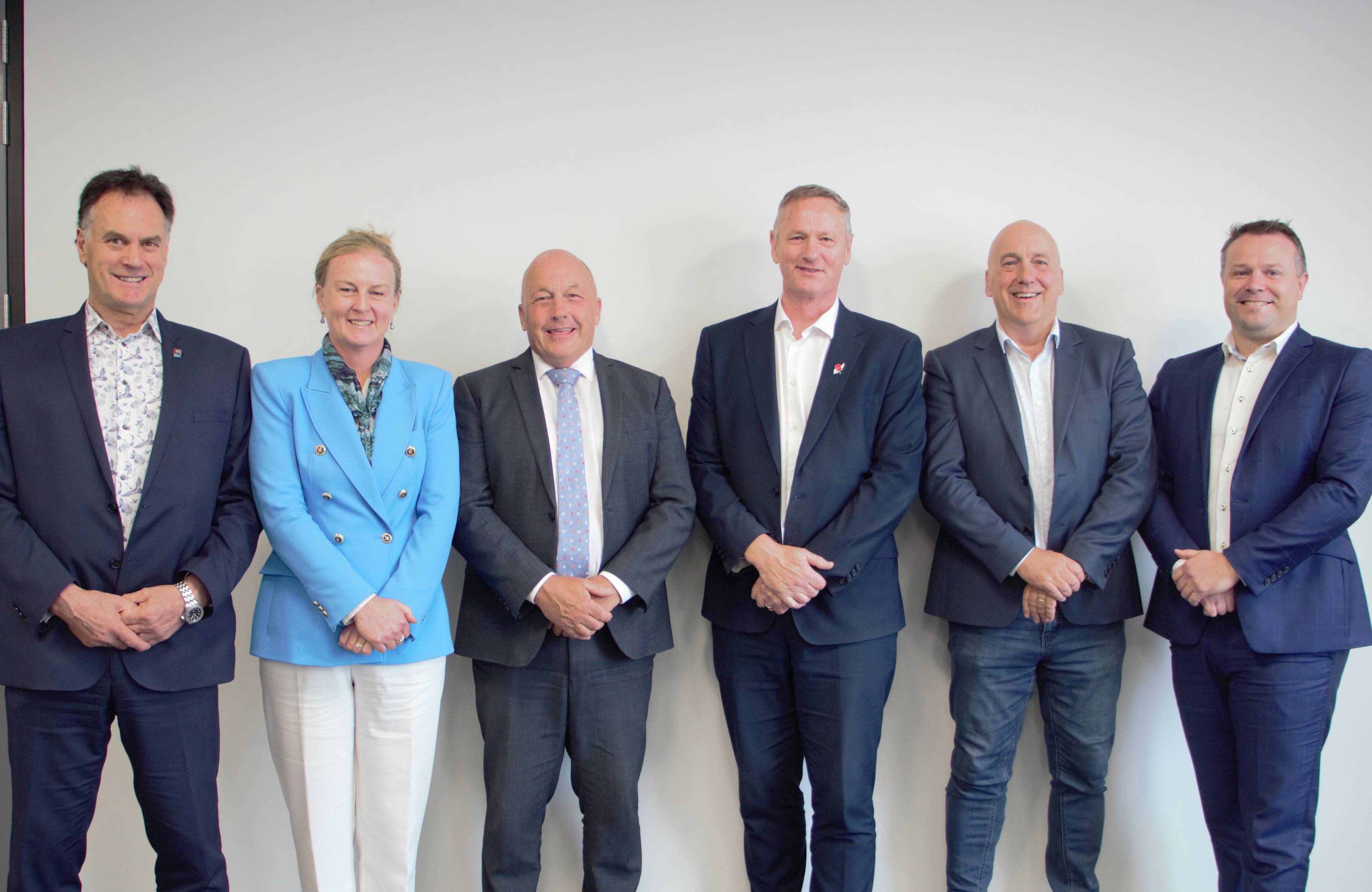 Members of the Otago Mayoral Forum — the region's five Mayors and the Chair of the Otago Regional Council
